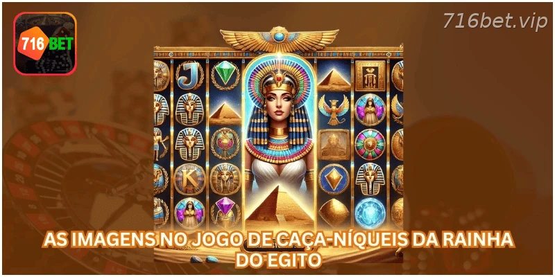 Principais imagens e símbolos do caça-níquel Rainha do Egito