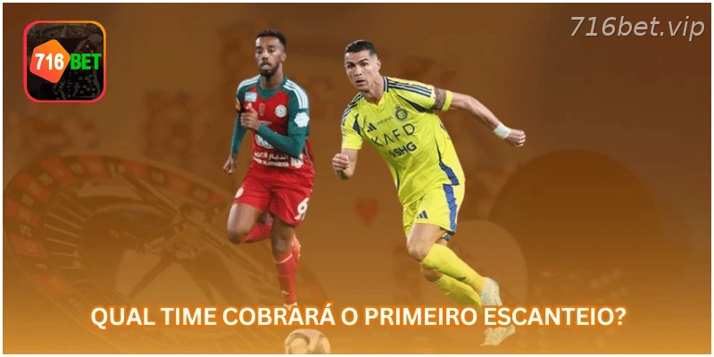Qual equipe cobrará o primeiro escanteio da partida?